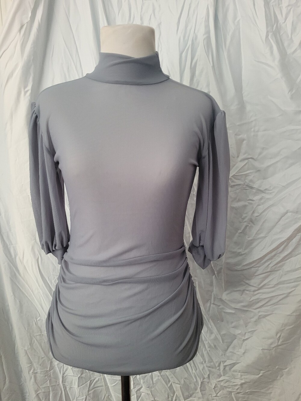 Gray Mesh Dance Top Adult Medium